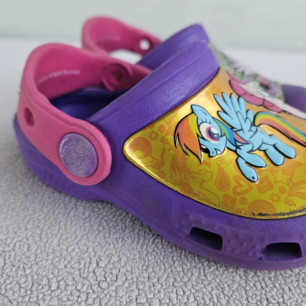 Crocs Clog Toddler SZ 6 Slip-On Purple My Little Pony Water Shoes Girl